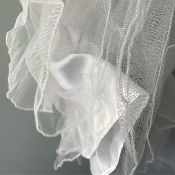 Ailis Designer One Shoulder Occasion White Rose Ruffle Party Dress Size S - Picture 11 of 13